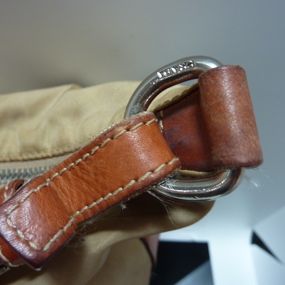 Prada Vintage BEIGE  Nylon Shoulder Bag - Picture 3 of 16